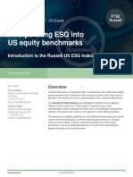 Incorporating ESG Into US Equity Benchmarks: Index Insights
