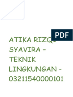 Atika Rizqi Syavira - Teknik Lingkungan - 03211540000101