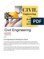 Civil Engineering For Building Your World!