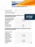 Berita Acara Penerimaan BBM Solar