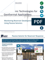 Microseismic Technologies For Geothermal Applications: Monitoring Reservoir Development Using Passive Seismics
