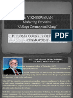 Mr. Vikneswaran Marketing Executive "College Cosmopoint Klang"