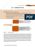 Unit - 4 Subsidiary Books: Learning Outcomes