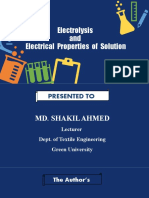 Group 5 - Electrolysis and Electrical Properties of Solution