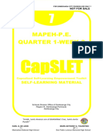 Mapeh-P.E. Quarter 1-Week 3: Capslet