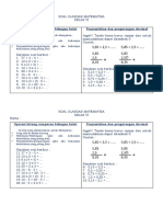 Soal Ulangan Matematika