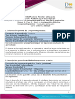 Guía para el desarrollo del componente práctico y Rúbrica de evaluación  – Unidad 3 - Paso 4 - Sobre la transposición didáctica - Componente práctico - Escenarios simulados