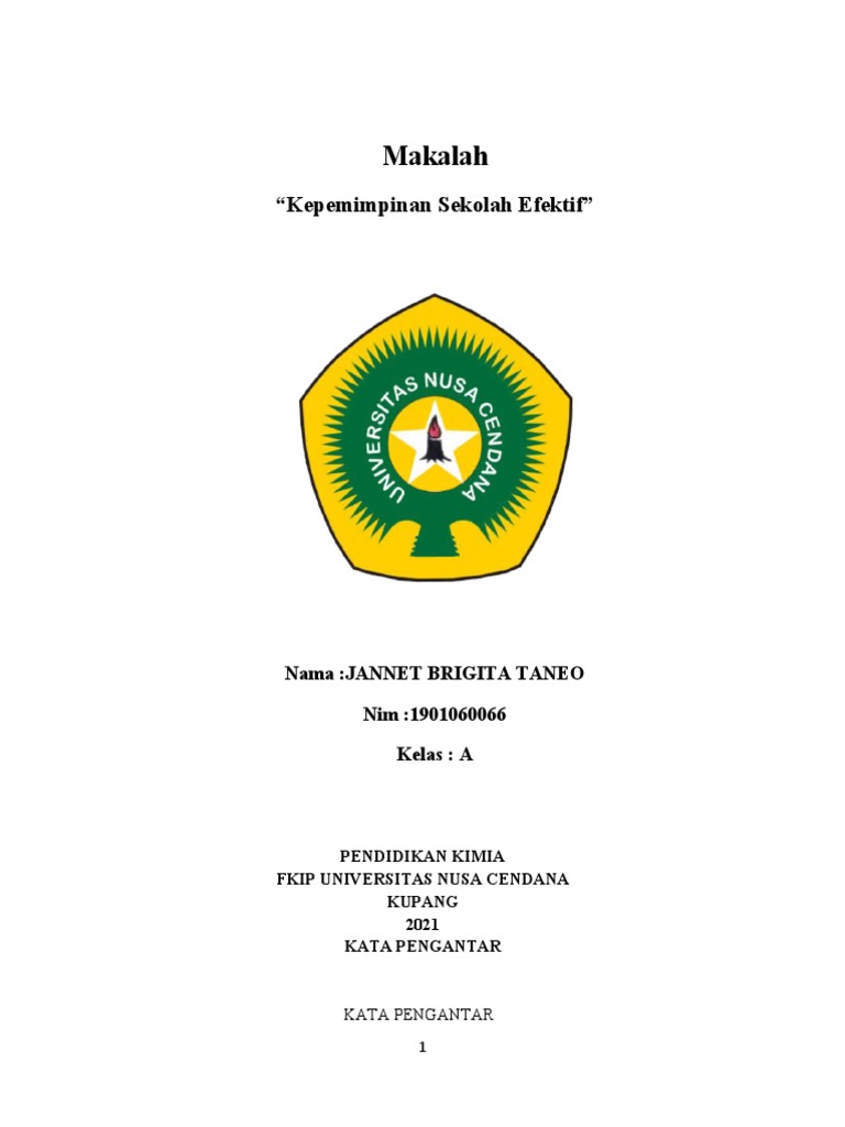Kepemimpinan Sekolah yang Efektif | PDF | Karier & Perkembangan ...