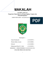 MAKALAH KELOMPOK 1 (Pengertian Ulumul Qur'an, Ruang Lingkup, Urgensi, Dan Perkembangannya)