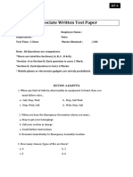 Associate Test Paper - Set-3