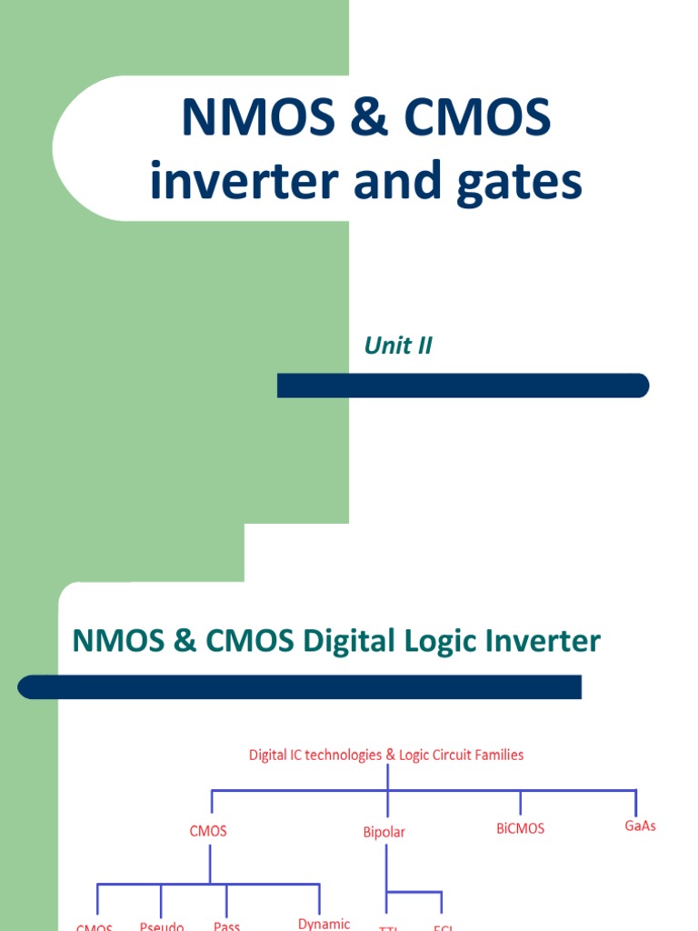 VLSI - Design - Unit II - Part I | PDF | Cmos | Logic Gate