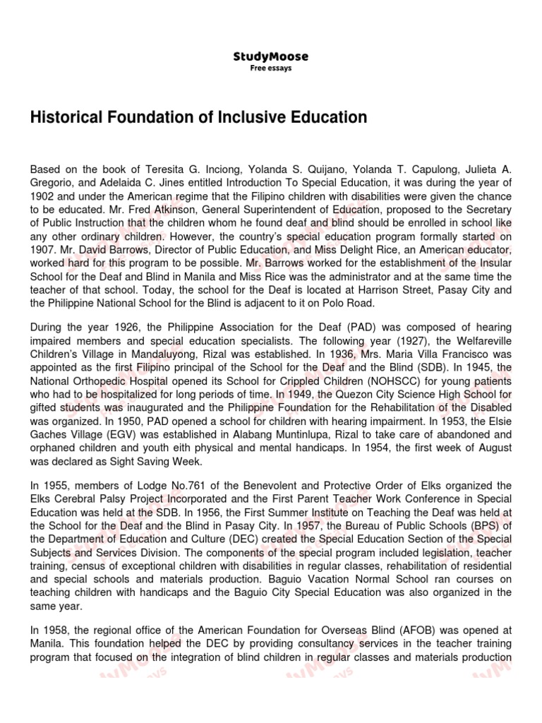 HISTORICAL DEVELOPMENT OF SPECIAL AND INCLUSIVE EDUCATION IN INDIA visual data 6