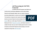 Payment Card Processing in SAP SD - PDF Manual Tutorial: R/3 System Sales and Distribution Financial Accounting