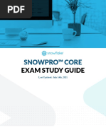 Snowpro™ Core: Exam Study Guide