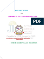 Electrical Distribution Systems Lecture Notes