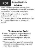 The Accounting Cycle