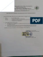 Surat Komitmen Menjaga Mutu Pelayanan PKM Rimbo Data Kab. 50 Kota PROV Sumbar