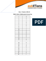 Maths Term 1 Mock 1 Answer Keys