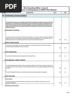 Bill of Quantities (Boqs) - Annex B Refurbishment of Existing Blocks in Unhcr Office Malaysia