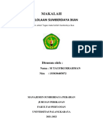 MAKALAH SUMBERDAYA IKAN - M Taufikurrahman