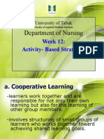 Department of Nursing: Week 12: Activity-Based Strategies