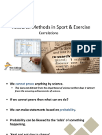 Research Methods in Sport and Exercise Coorelations