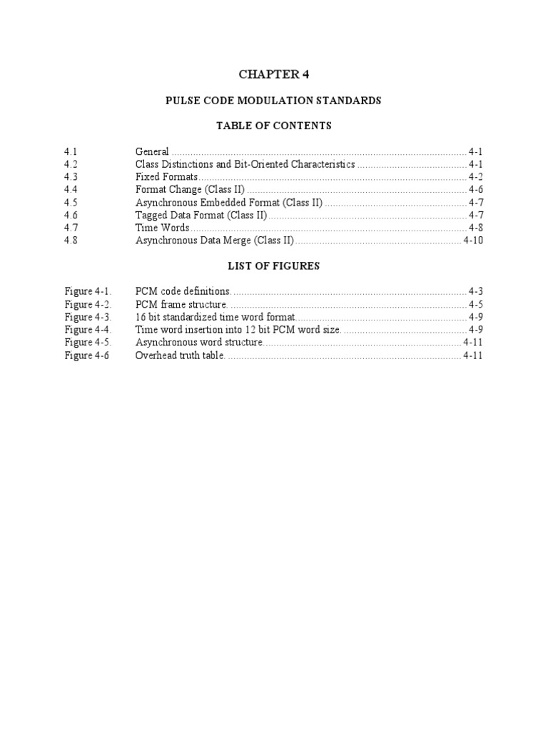Pulse Code Modulation Standards | PDF