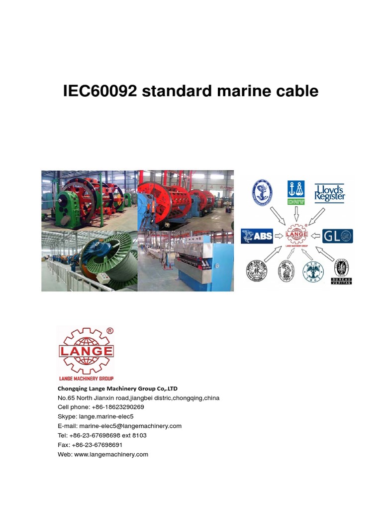 Lange Marine Cable Iec Pdf Wire Electrical Engineering