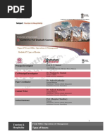 Paper:07 Front Office Operations & Management Module:07 Types of Rooms