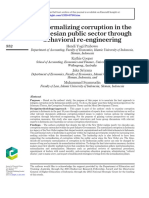 De-Normalizing Corruption in The Indonesian Public Sector Through Behavioral Re-Engineering