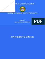School As An Organization: Mariano Marcos State University