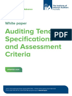 Auditing Tender Specifications-White Paper