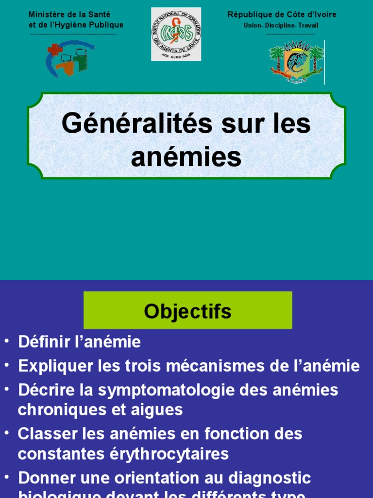 Generalites Sur Les Anemies | PDF | Anémie | Globule rouge