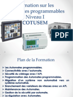 Formation Sur Les Automates Programmables Niveau I: Cotusem