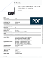 EasyPact EZC100B Circuit Breaker Spec Sheet