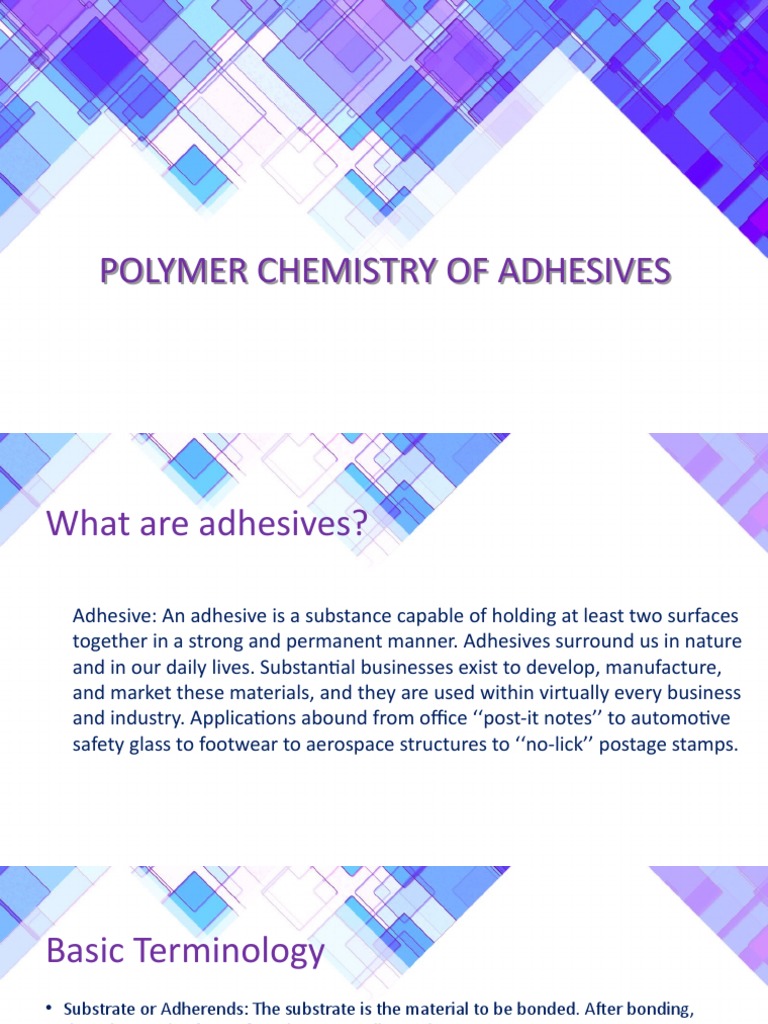Adhesives Poly Chem | PDF | Adhesive | Adhesion