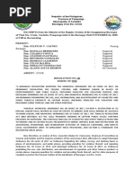 Resolution No. 06 - Liquor & Cigarettes