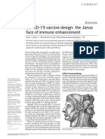 COVID-19 Vaccine Design: The Janus Face of Immune Enhancement