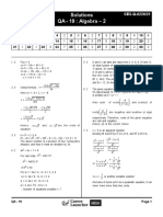 Solutions QA - 19: Algebra - 2: CEX-Q-0220/21