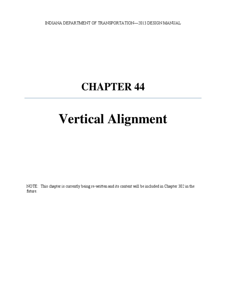Chapter 44 - Vertical Alignment | PDF | Distance | Transport