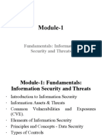Module-1: Fundamentals: Information Security and Threats