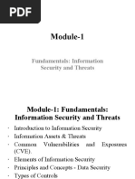 Module-1: Fundamentals: Information Security and Threats