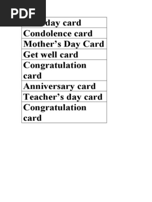 Birthday card