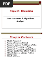 Topic 2: Recursion: Data Structures & Algorithms Analysis