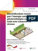 Fiche 08 Electrification Rurale Par L'énergie Solaire Photovoltaïque en Site Isolé Non Connecté Au Réseau