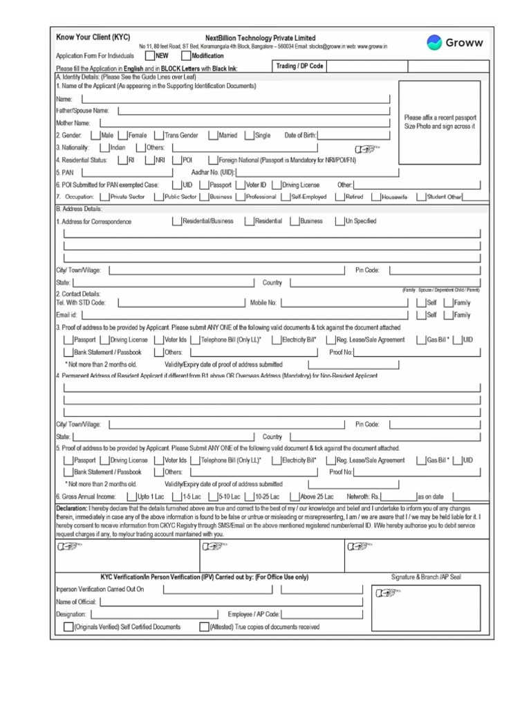 Modification Form | PDF