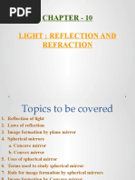 Light Reflection and Refraction Class 10 | PDF | Lens (Optics) | Mirror