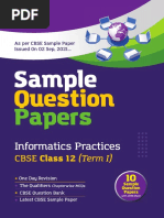 Arihant Informatics Practices Class 12 Term 1 Sample Papers