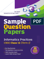 Arihant Informatics Practices Class 12 Term 1 Sample Papers