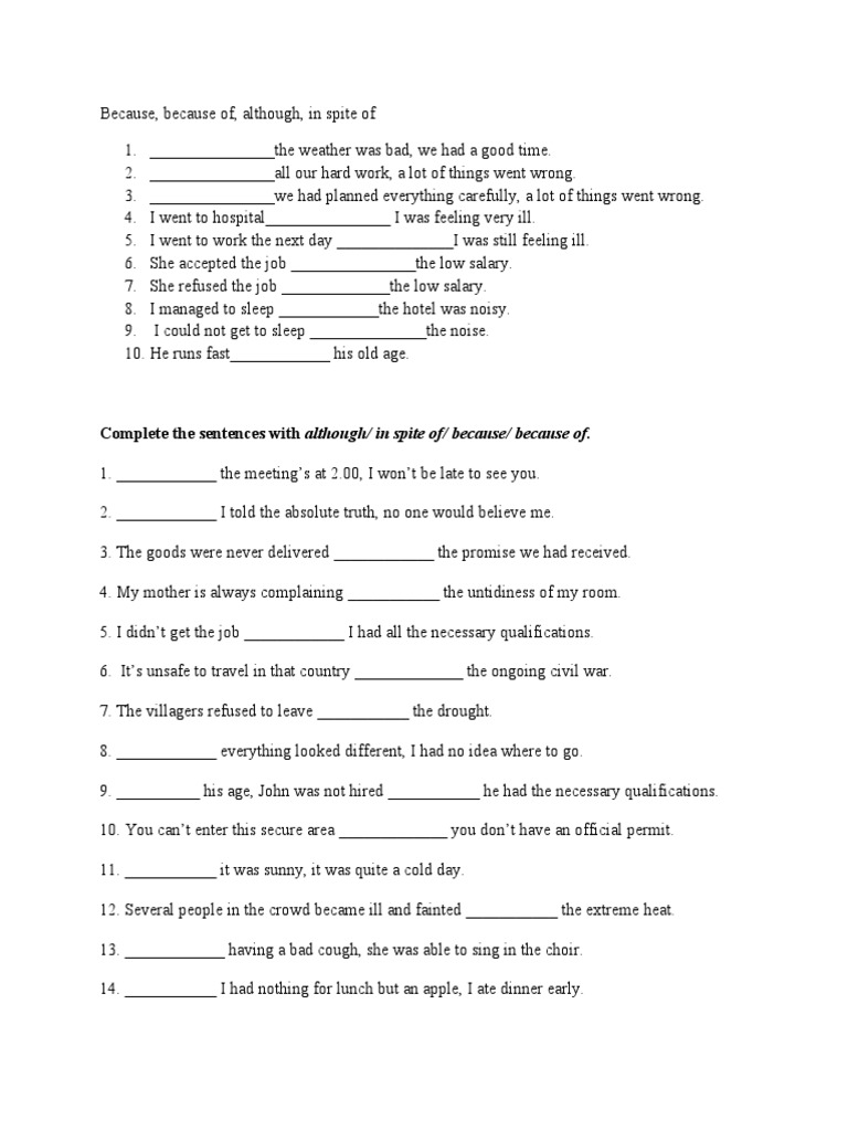 Using Conjunctions in Sentences | PDF